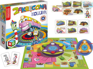 MULTIGRA Gra planszowa ZAKRĘCONA KOLEJKA Pociąg