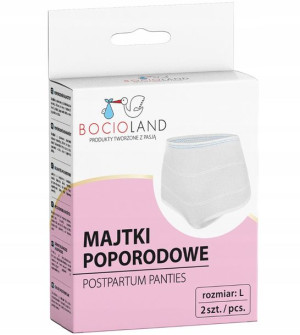 Bocioland Majtki Poporodowe Siateczkowe 2szt L 0274