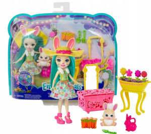 Enchantimals Lalka Fluffy Bunny Wiosenne Króliczki