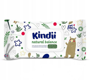Chusteczki Cleanic Kindii Natural Balance 60 sztuk
