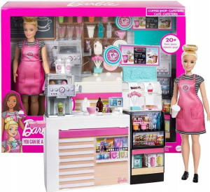 Mattel Lalka Barbie Kawiarenka + Lalka GMW03