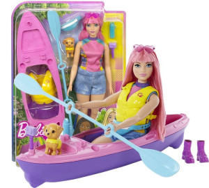 Lalka Barbie Kemping Lalka Daisy + Kajak Hdf75