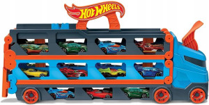 Hot Wheels Transporter Autek Tory Wyścigowe +3auta