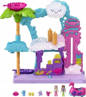 Lalka Polly Pocket Zestaw Flamingowa Myjnia Hhj05