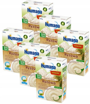 Humana Kaszka Bezmleczna Ryżowa 6x200g Po 4 M