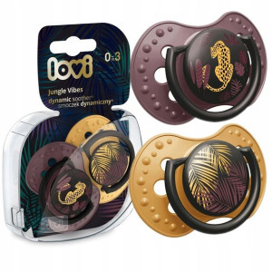 LOVI Smoczek Uspokajający JUNGLE VIBES 0-3 m 2szt 22/901 GRIL