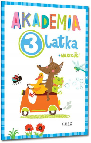Greg Akademia 3-latka + Naklejki Ćwiczenia Zadania
