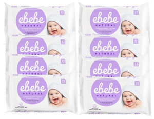 Ebebe Chusteczki Nawilżane Wodą 8x72 576szt