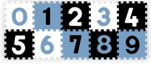 Puzzle Piankowe Mata 10szt Cyfry Babyono 274/03