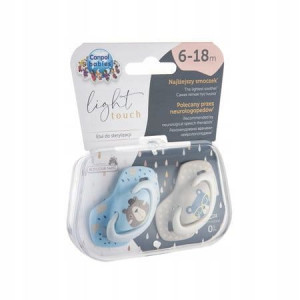 Canpol Smoczki Silikonowe 2szt. 6-18m BONJOUR PARIS  22/648 Niebieskie