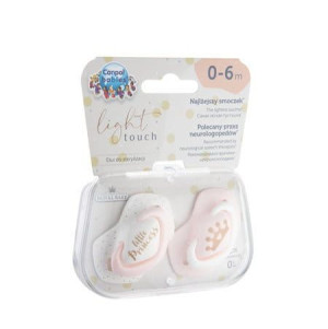 Canpol Smoczki Silikonowe 2szt. 0-6m ROYAL 22/650 Różowe