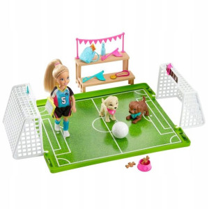 Mattel Barbie Chelsea Boisko Do Piłki Nożnej Zestaw GHK37