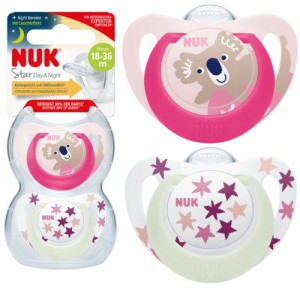 NUK SILIKONOWY SMOCZEK Star Day & Night 739744 18-36m Girl