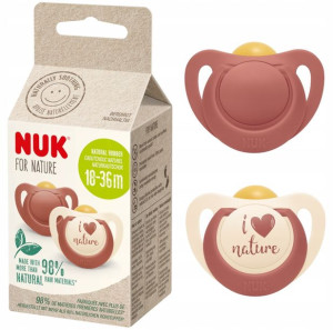 Nuk Smoczek Lateksowy Uspokajający For Nature 18-36m 2szt 737877 Terakota