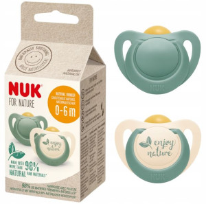 Nuk Smoczek Lateksowy Uspokajający For Nature 0-6m 2szt 726081 Green