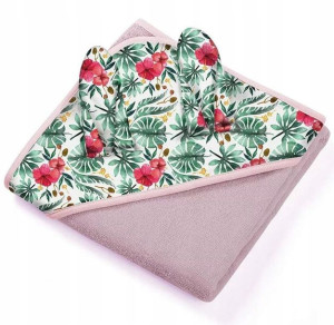 Babyono Okrycie Kąpielowe Ręcznik 100x100 Frotte