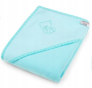 Bc Okrycie Kąpielowe Kapturek Ręcznik 100x100 Aqua