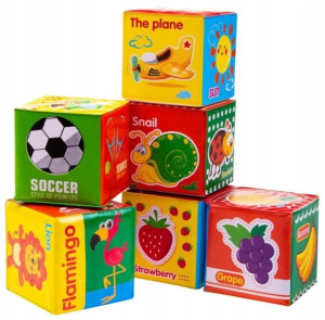 Bocioland Gryzak Miękkie Klocki Edukacyjne 3m+ 6szt 0151