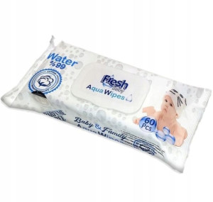 AQUAWIPES Chusteczki Aqua Wipes 99,9% 60 szt.