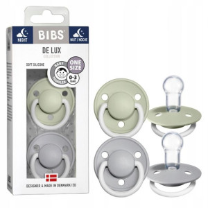 Bibs De Lux Smoczek Uspokajający 0-36 Silikon 2pak