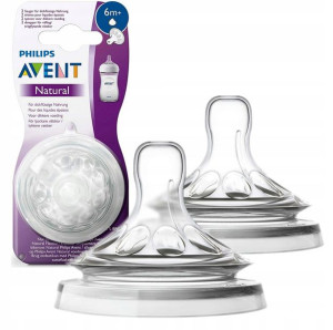Avent Smoczek Natural Smoczki Kaszka 6m+ Y 2szt