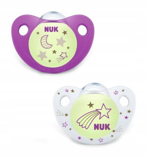Nuk Smoczek Night&Day 2x 0-6m 730043 Girl