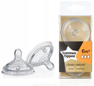 TOMMEE TIPPEE Smoczki Do Butelki CTN 6M+ 2 szt