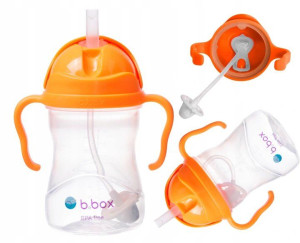 Nowy B.Box Innowacyjny Kubek Niekapek 240ml 6m+ ORANGE ULEPSZONY