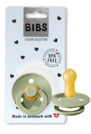 Bibs Smoczek Uspokajający Hevea 6+ Sage M
