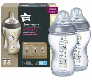 Tommee Tippee Butelka Dekorowana 2 X 340ml 3m+