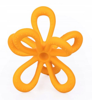 Giligums Dumel Gryzak Silikonowy Kwiatek Orange