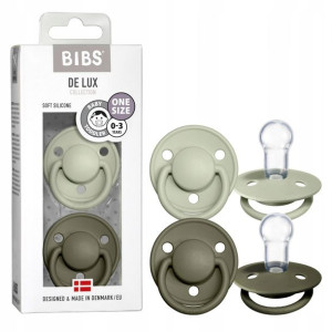 Bibs De Lux Smoczek Uspokajający 0-36 Silikon 2pak