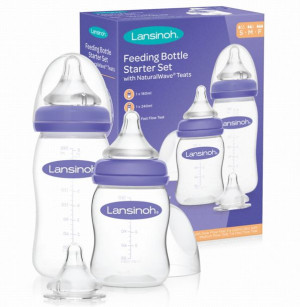 Lansinoh Zestaw Butelek 240ml + 160ml + Smoczek