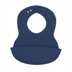 Babyono Miękki Śliniak Silikonowy Navy 835
