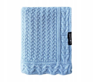 Lullalove Kocyk 90x100cm Wełna Merino Ciasteczko