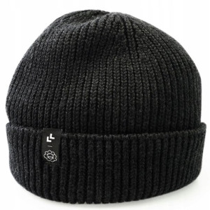 LULLALOVE Czapka 100% Wełna Merino Grafitowa Czerń S