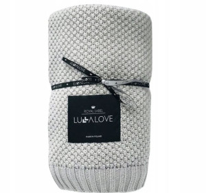 LULLALOVE Bambusowy Koc Tkany 80x100 Szara Chmurka