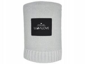 LULLALOVE Bambusowy Koc Tkany 80x100cm Szary