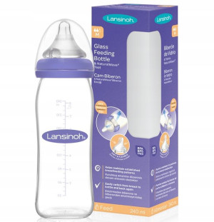 Butelka szklana Lansinoh 240ml Smoczek