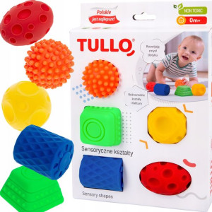 Tullo Piłeczki Sensoryczne Kształty 5szt 0m+