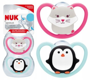 Nuk Smoczek Space Silikon 18-36m 739501 2szt Cat