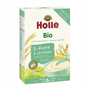 Holle Kaszka Pełnoziarnista 3 Zboża Bio 250g 6m+