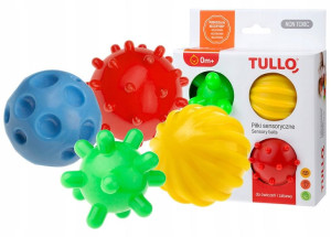 Tullo Piłeczki Sensoryczne Zestaw 4szt 0m+