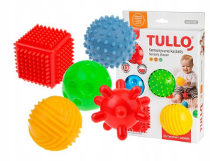 Tullo Piłeczki Piłki Sensoryczne Zestaw 5szt 0m+