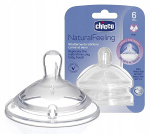 CHICCO SMOCZEK DO BUTELKI NaturalFeeling 6m+ 2szt