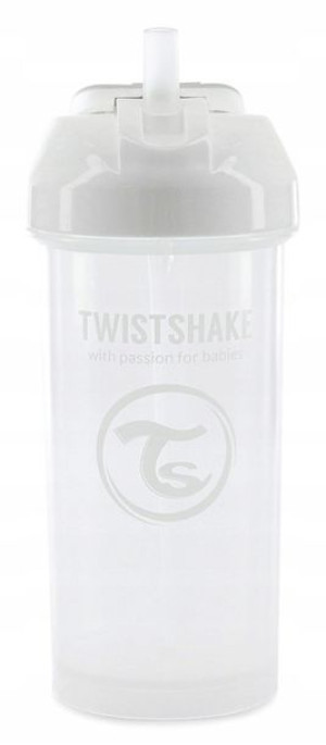 Twistshake Kubek Niekapek Ze Słomką 360ml Clear
