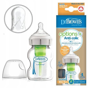 Dr Brown's Butelka SZKLANA Szeroka Options+ 150ml