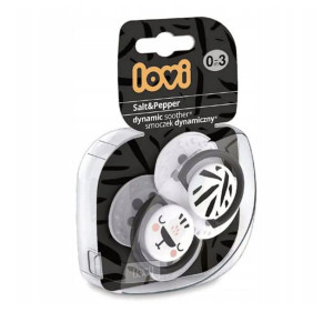 LOVI Smoczki 2szt. 0-3m 22/877 Salt&Pepper