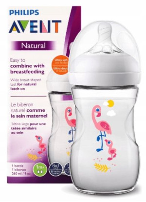 Avent Butelka Dekorowana 260ml Natural 2.0 Flaming