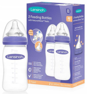 LANSINOH BUTELKI ZE SMOCZKIEM NaturalWave 2x 240ml